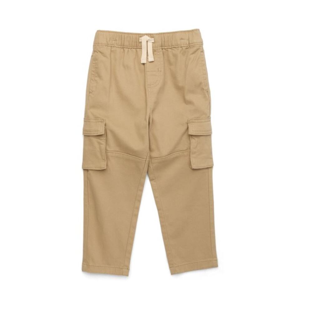 NEW Wonder Nation Cargo Elastic Waist Baby Boys 18M Pants Jeans Tan Khaki Safari